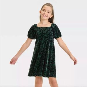 Girls Wicked Green/Black Velvet
 Dress TargetExclusive Elphaba Tazewell Sz 4/5